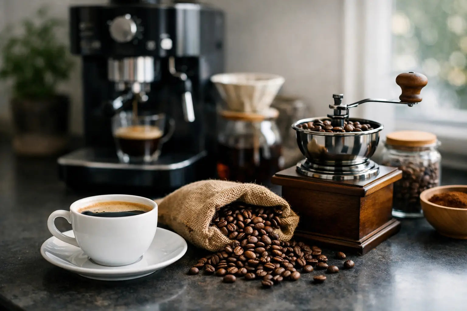 Premium Kaffee für zuhause, der Haltung zeigt