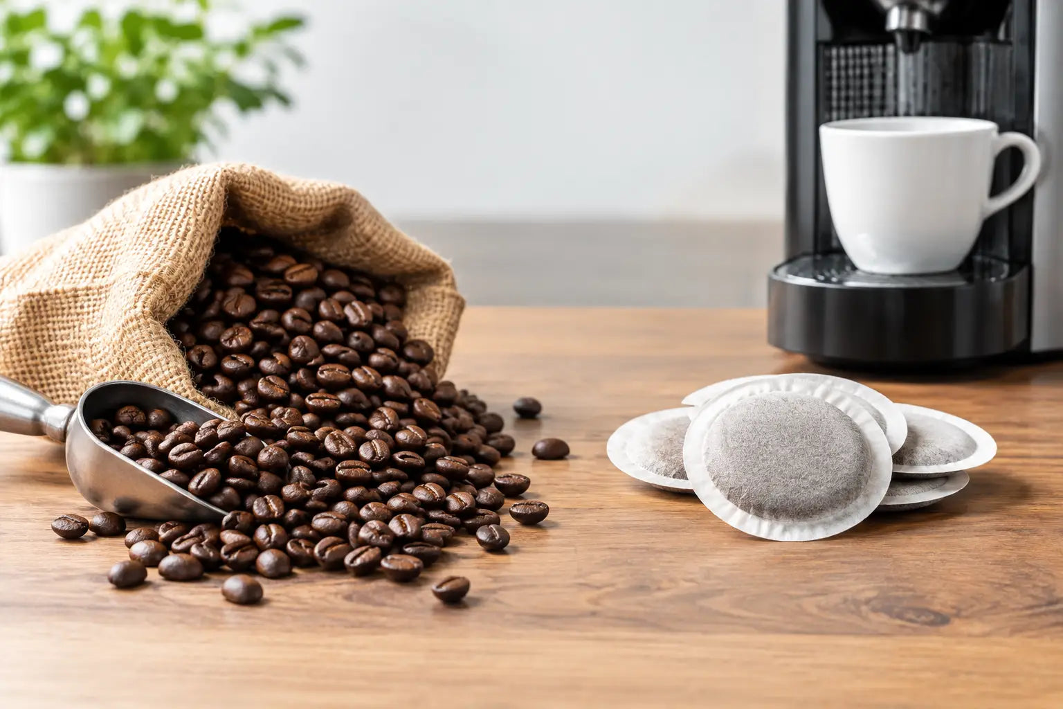 Ganze Bohnen oder Kaffeepads - was passt besser?