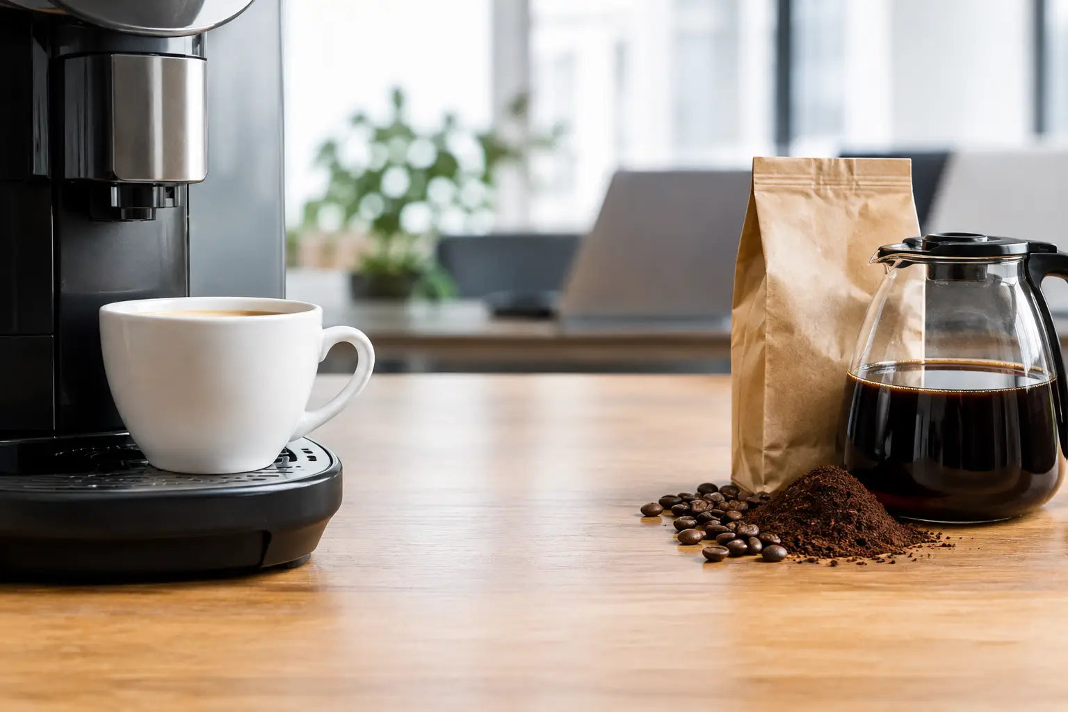 Bürokaffee vs. Supermarktkaffee im Vergleich
