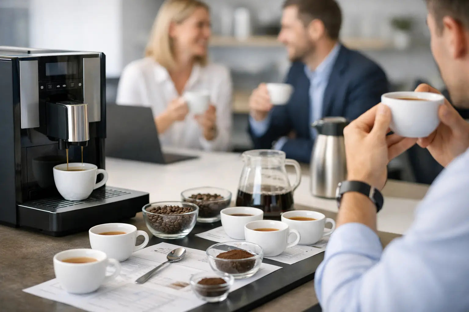 Kaffee fürs Büro auf Probe testen